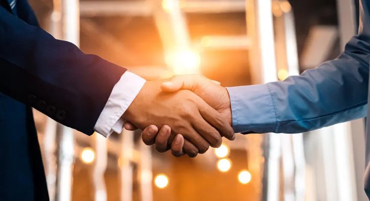 Handshake stock image