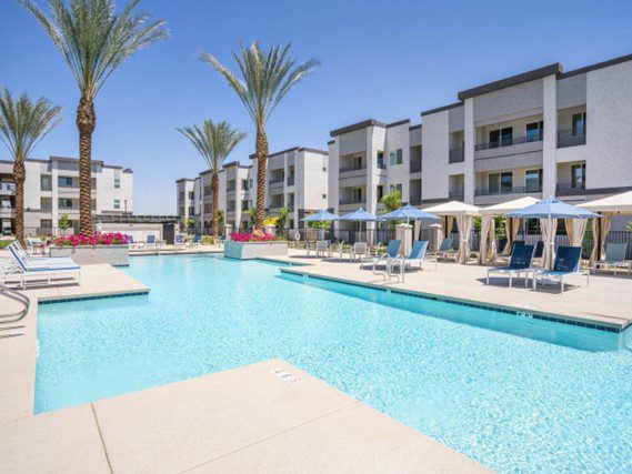 Multifamily housing project in Arizona with pool